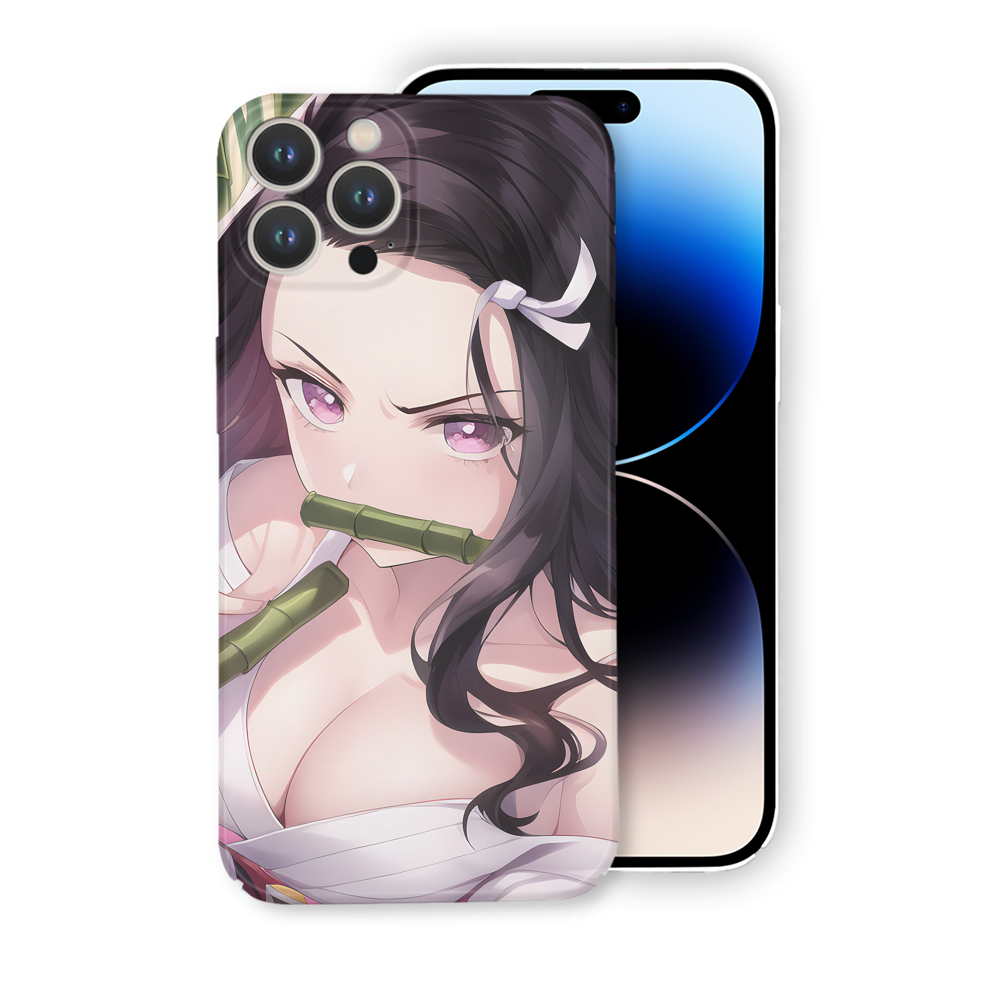 （画像用） 鬼滅の刃（きめつのやいば）竈門 禰󠄀豆子／かまど ねずこ Kamado Nezuko 【iPhone 14シリーズ対応】ハードケース